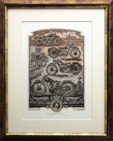 Motocykly - Milan Bauer - grafika